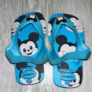 Havaianas Kids Mickey Mouse Blue Flip Flops